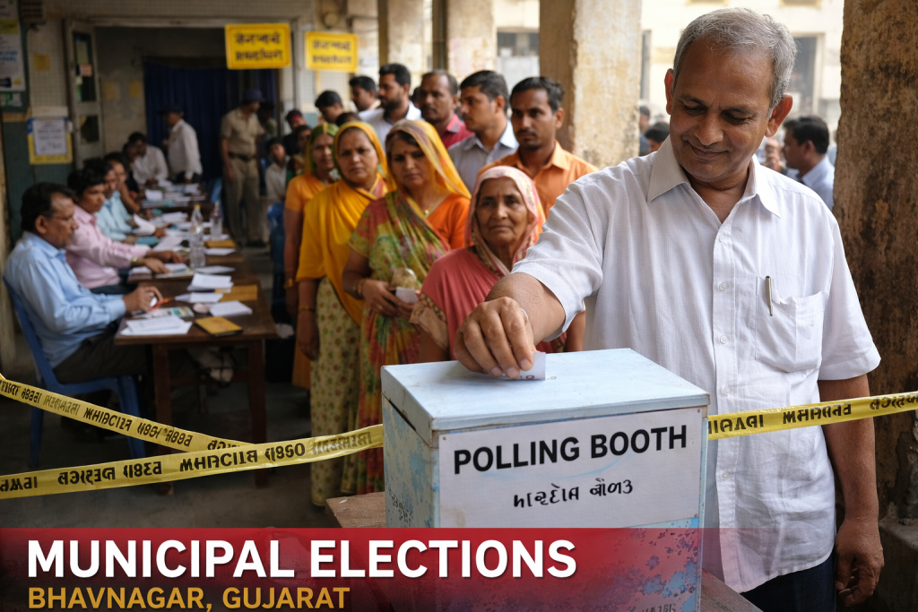 Municipal polls in Gujarat (including Bhavnagar) chatgpt image jan 21, 2026, 10 56 23 am